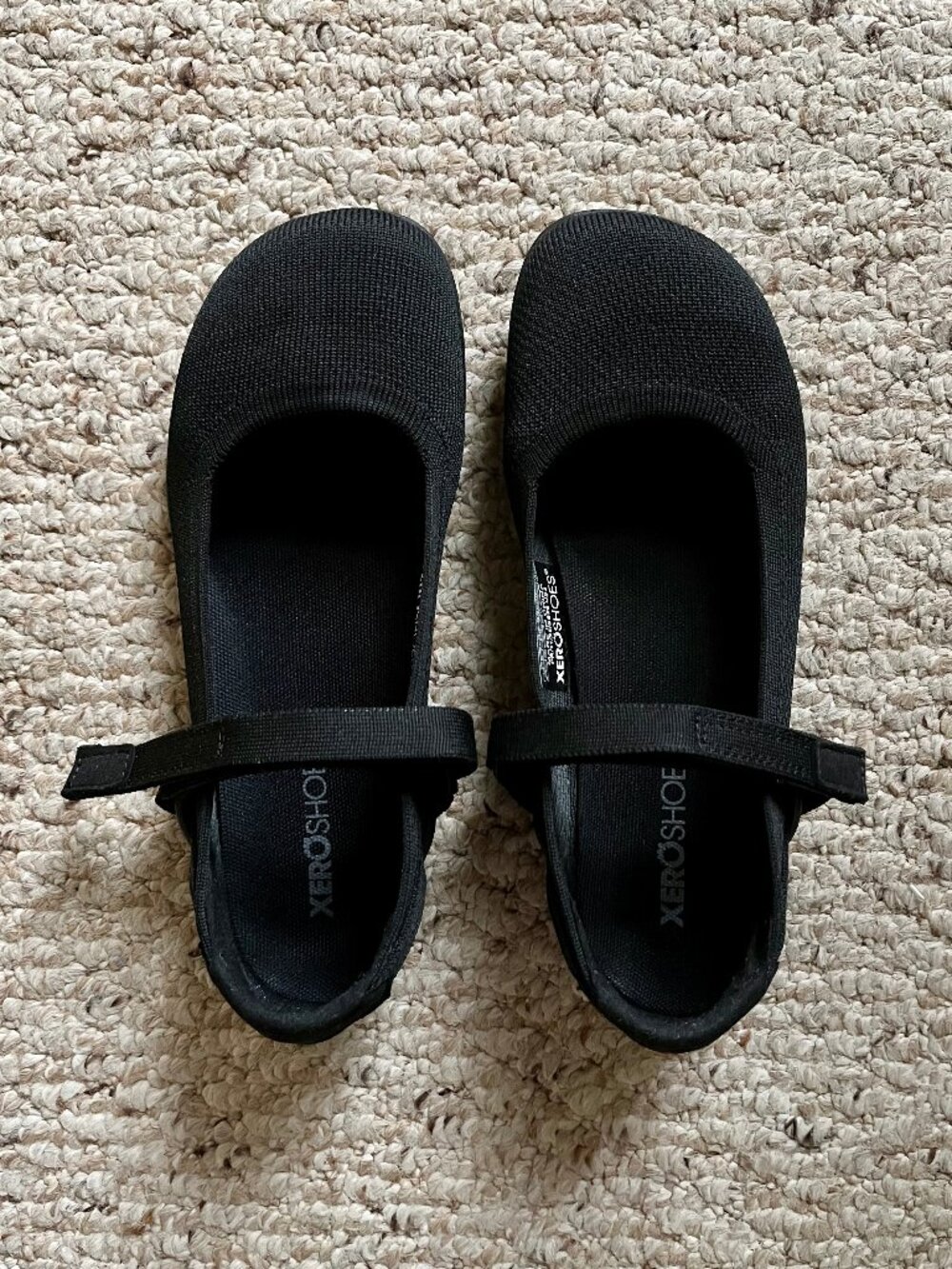 Xero Cassie Knit Minimalist Mary Jane - Black | NWT